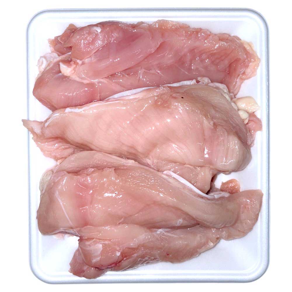 【グラム売】国産若鶏ムネ肉(3枚) 約1000g