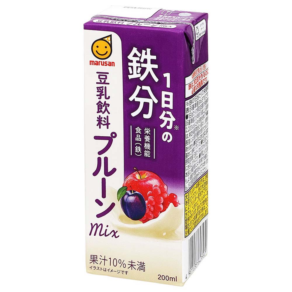 マルサン　１日分の鉄分　豆乳飲料　プルーンミックス　200ml