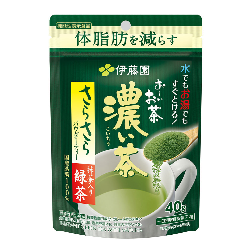 伊藤園お～いお茶濃い茶さらさらパウダーティー抹茶入り緑茶４０ｇ