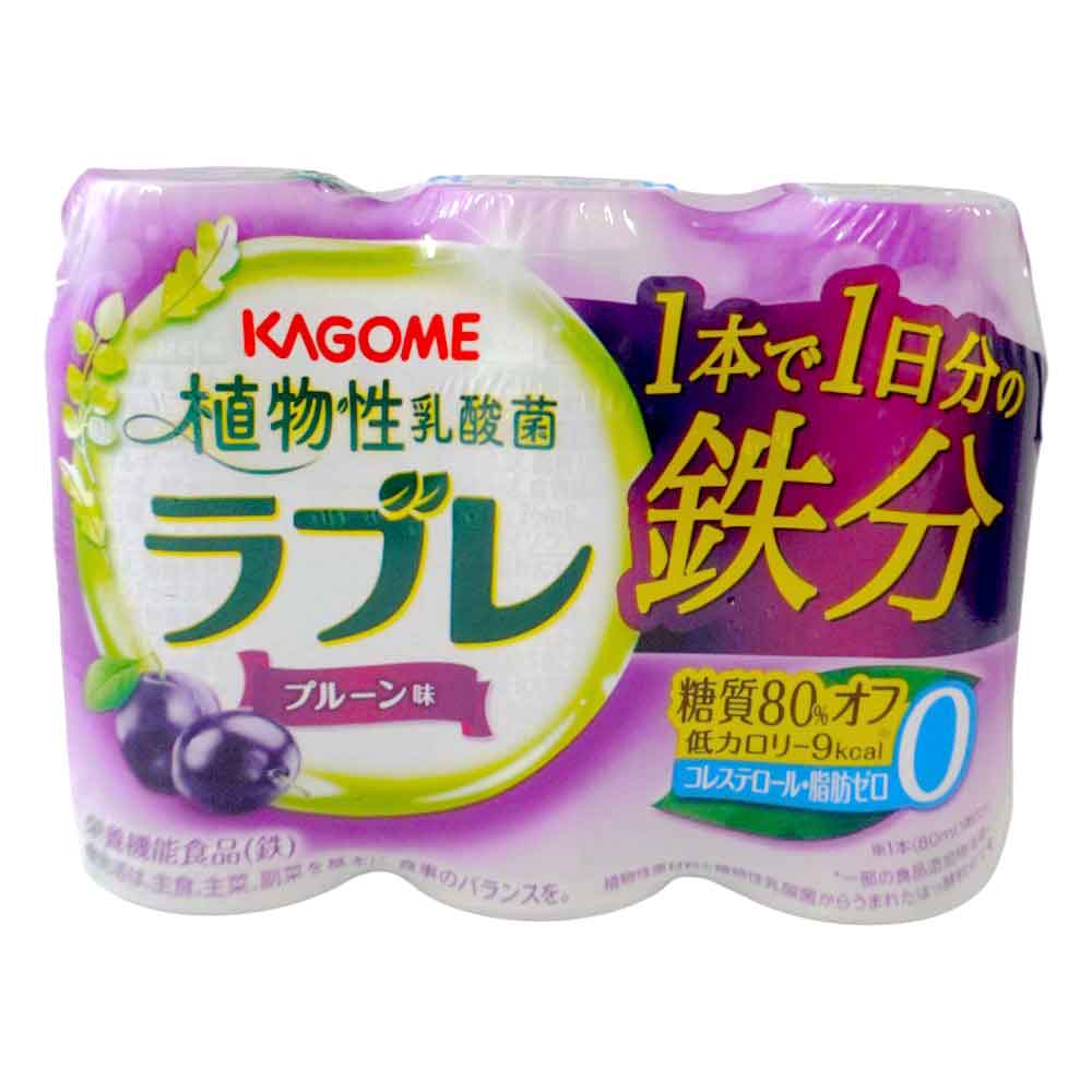 カゴメ　植物性乳酸菌ラブレ　プルーン味　80ｍｌ×3本入