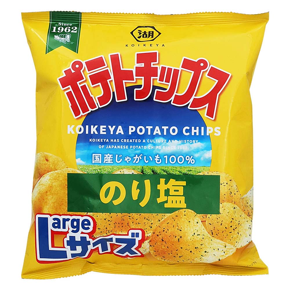 湖池屋　ポテトチップス　のり塩　Largeサイズ　112ｇ
