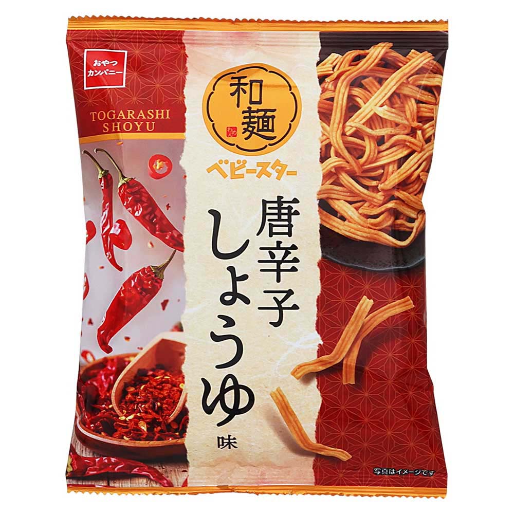おやつカンパニー　和麺ベビースター　唐辛子しょうゆ味　56ｇ