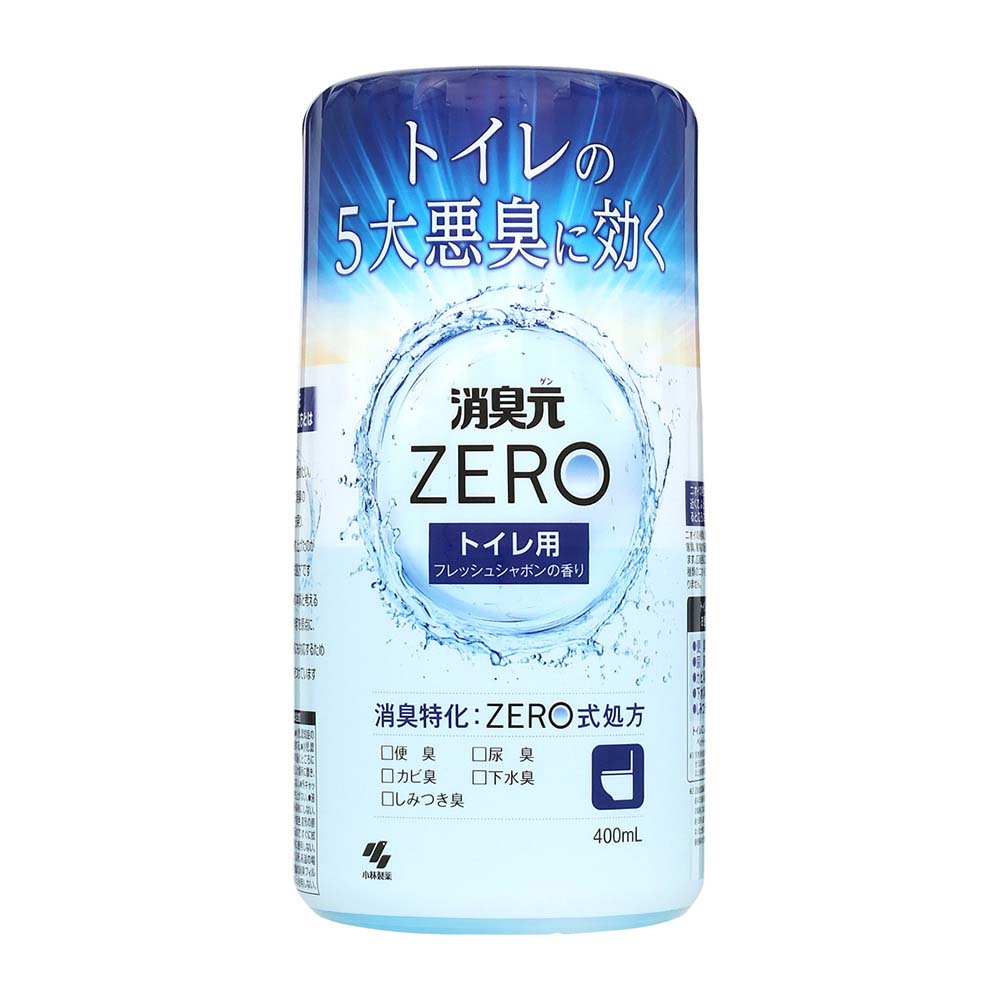 小林製薬　消臭元ZERO　トイレ用　フレッシュシャボンの香り　本体　400ｍｌ