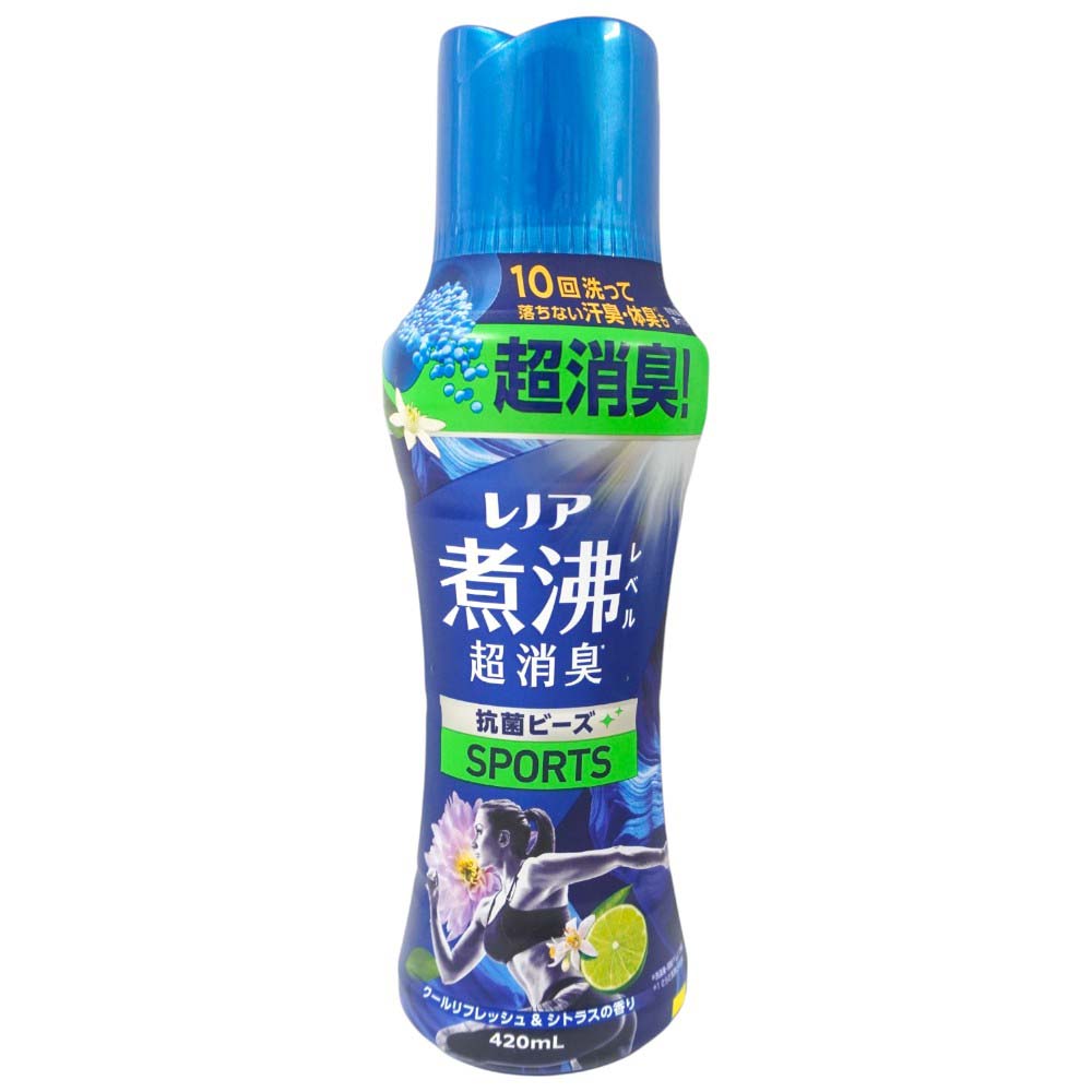 P&G　レノア　煮沸レベル超消臭　抗菌ビーズSPORTS　クールリフレッシュ&シトラスの香り　本体　420ｍｌ