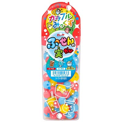ロッテ　ふ~せんの実ガム　カラフルみっくす　コーラ＆ソーダ&すっぱいヨーグルト　35ｇ