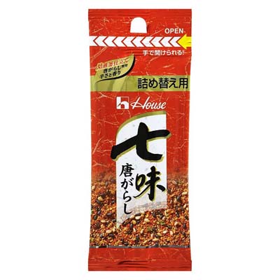ハウス　七味唐がらし　詰め替え用袋１２ｇ