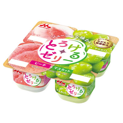 森永 とろけるゼリー ピーチ&マスカット 70g×4個