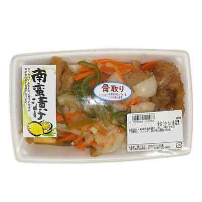 晩白柚果汁入り　骨取りかれい南蛮漬け