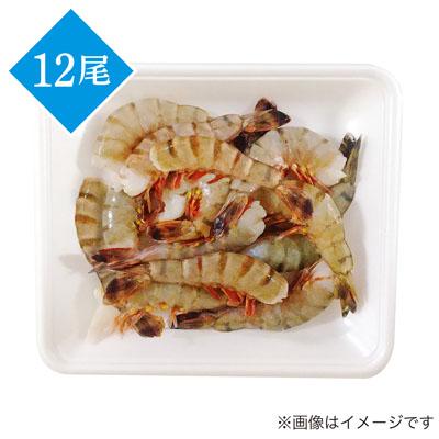 スリランカ産など　ブラックタイガー（大）１２尾（養殖・解凍）