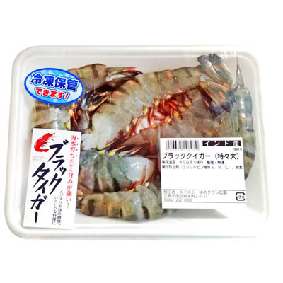 ブラックタイガー（特々大）養殖・解凍　6尾