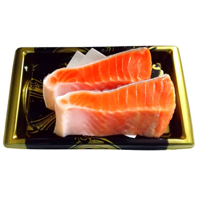 【グラム売】チリ産　久原醤油あごだし仕込み銀鮭腹身（甘口）　2切れ入り　約240ｇ
