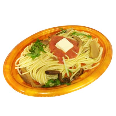 レンジ：明太子きのこ和風パスタ