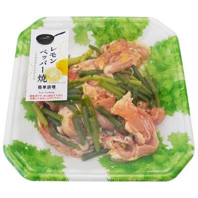 【グラム売】国産鶏セセリ レモンペッパー焼用：にんにくの芽入り　約260ｇ