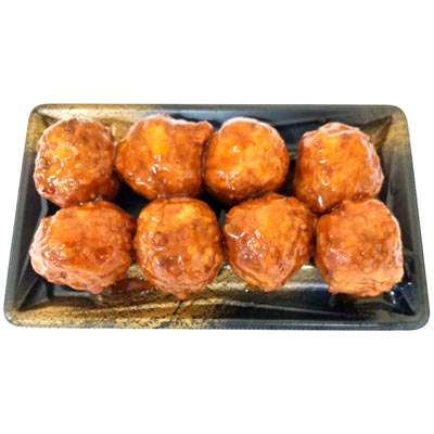 国産鶏肉・豚肉・黒酢使用　ごろっと大粒　黒酢だれ肉だんご