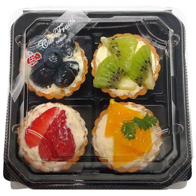 タルト：プチアソート4P　苺・キウイ・ブルーベリー・オレンジ