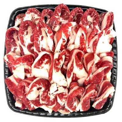 【グラム売】 牛バラ切り落とし用（解凍）（アメリカ産）　特大　約640ｇ