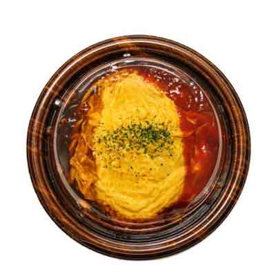 半熟卵のチキンオムライス（ダブルソース）大