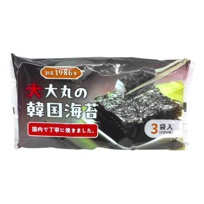 大丸商事 大丸の韓国海苔 国内製造(8切6枚) 3袋入