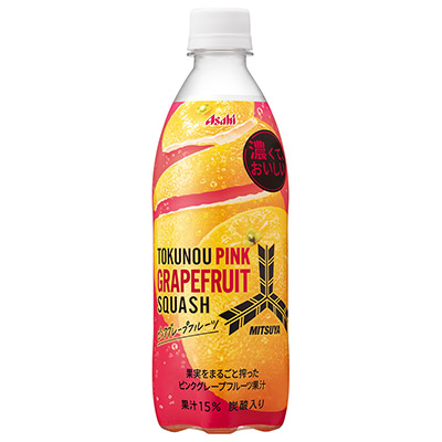 アサヒ　三ツ矢　特濃ピンクグレープフルーツスカッシュ　５００ｍｌ