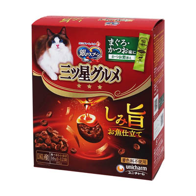 銀のスプーン　三ツ星グルメ　しみ旨お魚仕立て　まぐろ・かつお味にかつお節添え　16ｇ×12袋