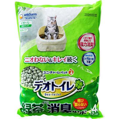 デオトイレ 飛び散らない緑茶成分入り消臭サンド 4L