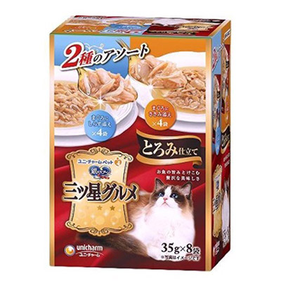 銀のスプーン　三ツ星グルメ とろみ仕立て　まぐろにしらす添え＆まぐろにささみ添え 　35g×8袋入