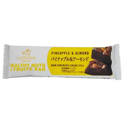 ゴディバ ヘルシーナッツ&フルーツバー パイナップル&アーモンド 1本