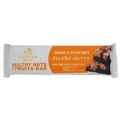 ゴディバ ヘルシーナッツ&フルーツバー オレンジ&ピーカンナッツ 1本