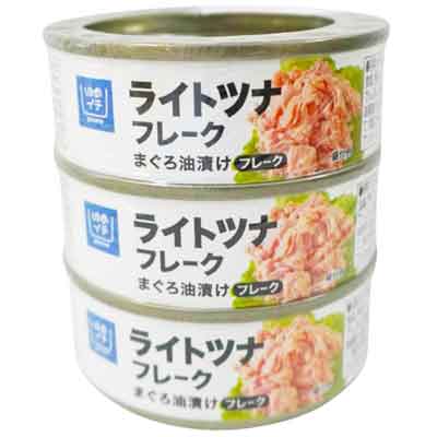 ゆめイチ　ライトツナフレーク　まぐろ油漬け　70ｇ×3缶