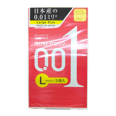 オカモト　ゼロワン　0.01ミリ　コンドーム　Lサイズ　3個入