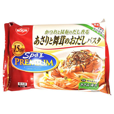 日清食品　スパ王PREMIUMあさりと舞茸のおだしパスタ