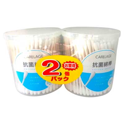 山洋 CARELAGE 抗菌綿棒 ベトナム製 200本×2個パック