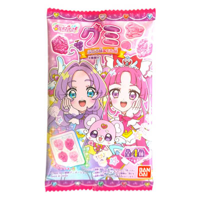 バンダイ　名探偵プリキュア！グミ　ぶどう味&もも味　13ｇ
