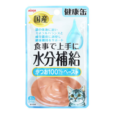 アイシア　国産健康缶パウチ　水分補給　かつおペースト　４０ｇ
