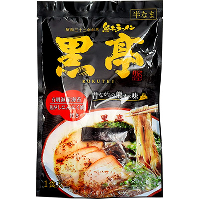 熊本ラーメン 黒亭　１食袋（半なま）