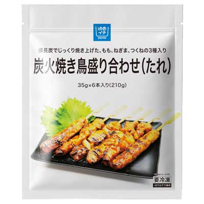 ゆめイチ  炭火焼き鳥盛り合わせ(たれ) 6本(210g)
