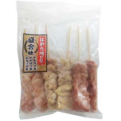 はかた地どり串盛合せ（未加熱）　6本