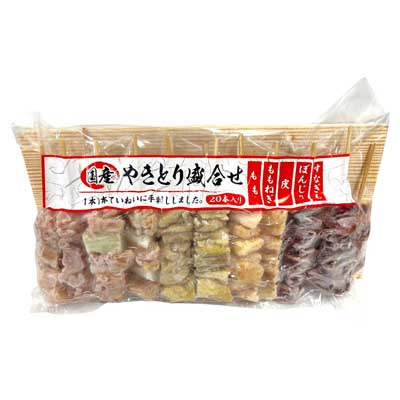 ＦＲ）未加熱国産やきとり盛り合わせ　２０本