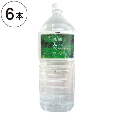 【ケース販売】ウェルネス 四万十の純天然水ケース 2L×6本