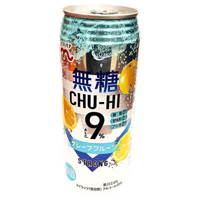 くらしモア　無糖チューハイ９％グレープフルーツ　500ml