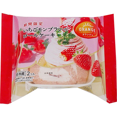 オランジェ いちごモンブランのロールケーキ