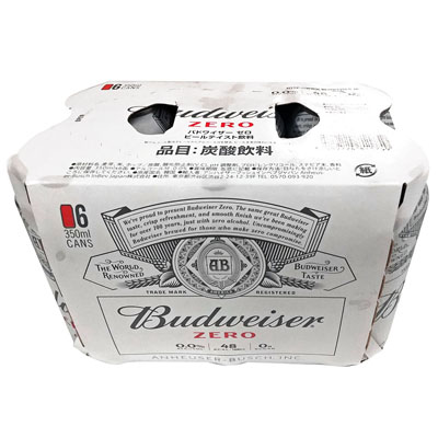 バドワイザーゼロ３５０ｍｌ×６缶