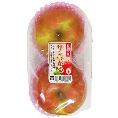 青森県産など国内産　サンつがる（りんご）大玉　２玉入