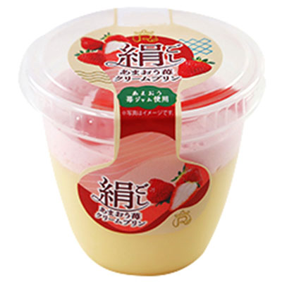 ロピア 絹ごしあまおう苺クリームプリン