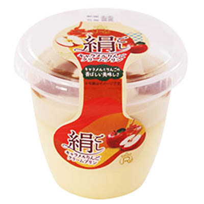 ロピア 絹ごし キャラメルりんごクリームプリン