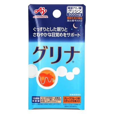 味の素　グリナ　グレープフルーツ味　スティック　3本入