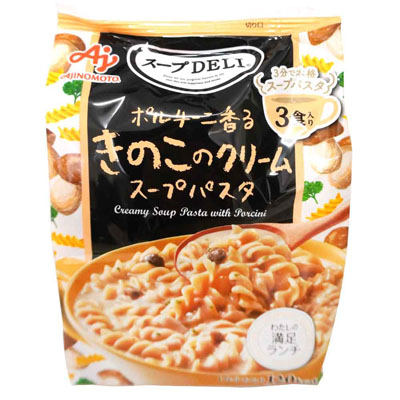 味の素 スープDELI ポルチーニ香るきのこのクリームスープパスタ 3食入