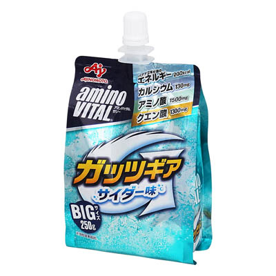味の素　アミノバイタル　ゼリードリンク　ガッツギア　サイダー味　250ｇ