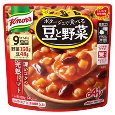 味の素　クノール　ポタージュで食べる豆と野菜　深いコクの完熟トマト　180ｇ