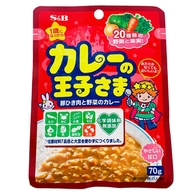 S&B カレーの王子さま 豚ひき肉と野菜 あまくち 70g